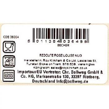 Becher Louise Rose mit Knospen Redoute Rose 400ml Roy Kirkham
